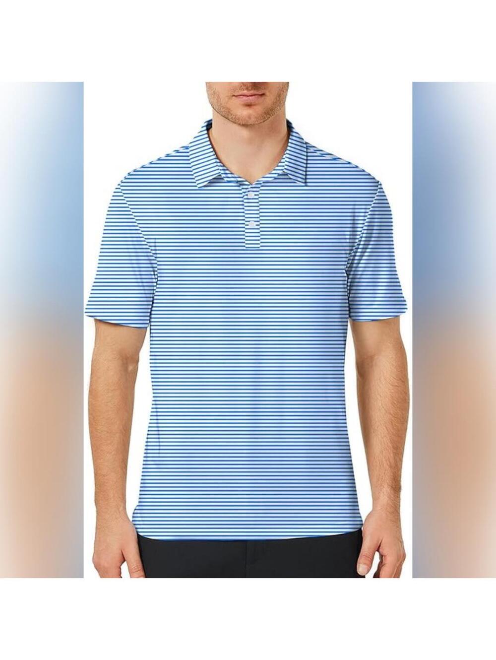 NWT Tomwol Men's Polo Dry Fit Short Sleeve Casual Moisture Wicking Golf Shirt, S